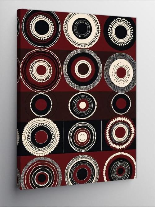 Kanvas Tablo Kırmızı Siyah Spiral