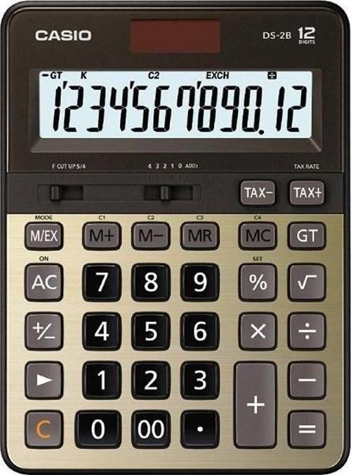 CASIO HESAP MAKINESI MASAÜSTÜ DS-2B GOLD 12 HANE