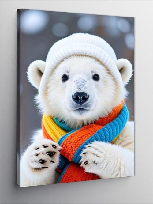 Kanvas Tablo Polar Ayı Şıklığı