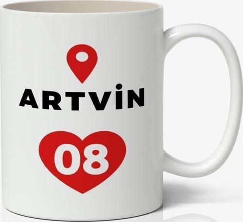Artvin Baskılı Kupa Bardak Baskılı Kahve Kupa Bardak