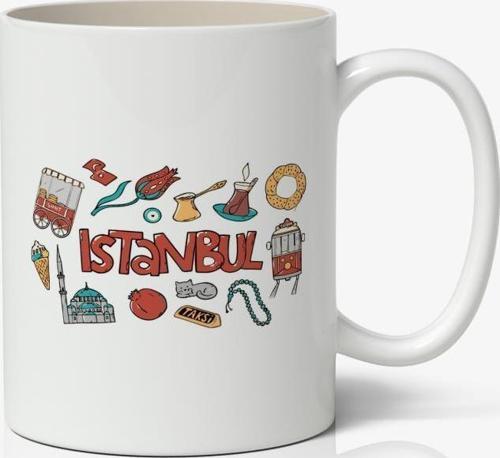 İstanbul Baskılı Kupa Bardak Baskılı Kahve Kupa Bardak-3