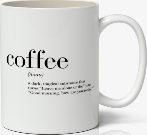 Coffee (Kahve) Tasarımlı Kupa Bardak Baskılı Kahve Kupa Bardak