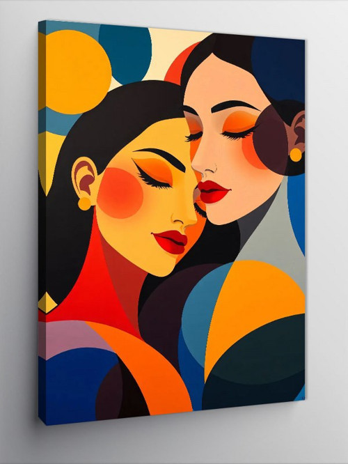 Kanvas Tablo Sarılma Ve Soyut Sanat
