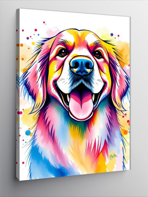 Kanvas Tablo Sevimli Mutlu Köpek