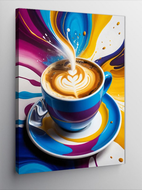 Kanvas Tablo Sanatsal Latte Köpüğü