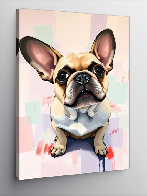 Kanvas Tablo Sevimli Fransız Bulldog