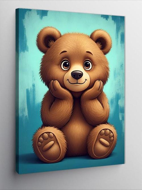 Kanvas Tablo Sevimli Kahverengi Ayı