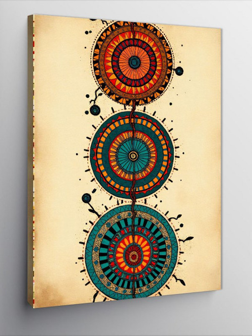Kanvas Tablo Soyut Mandala Tasarımı