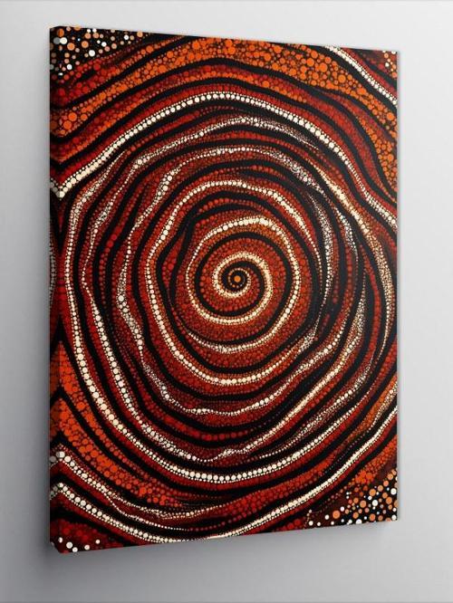Kanvas Tablo Spiral Nokta Sanatı