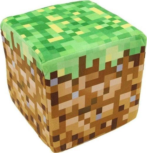 Minecraft Çim Blok Küp Yastık Minder Peluş Oyuncak 10Cm