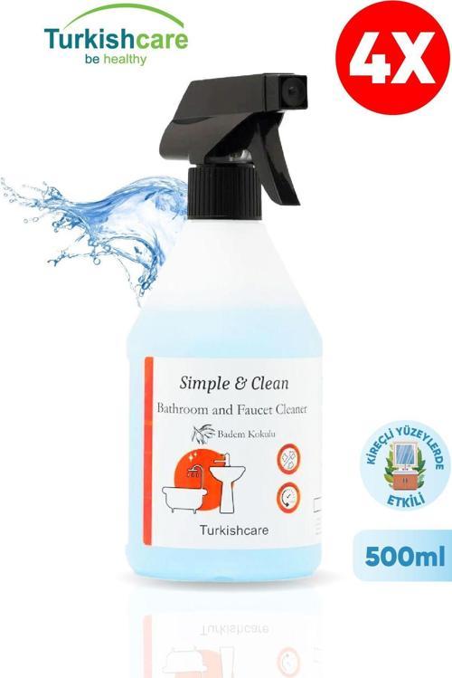 Banyo Ve Kireç Sökücü Temizleyici Sprey 500 Ml Ve Sünger 4'Lü Paket