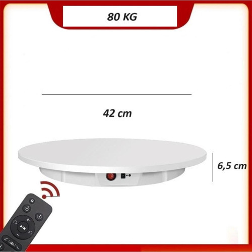 Ürün Ve Stüdyo Katalog Çekimi Için Kumandalı Şarjlı Dönen Stand 80 Kg