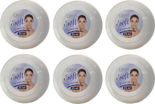 Soft El/Yüz/Vücut Nemlendirici Bakım Kremi 25 Ml (6 Adet)