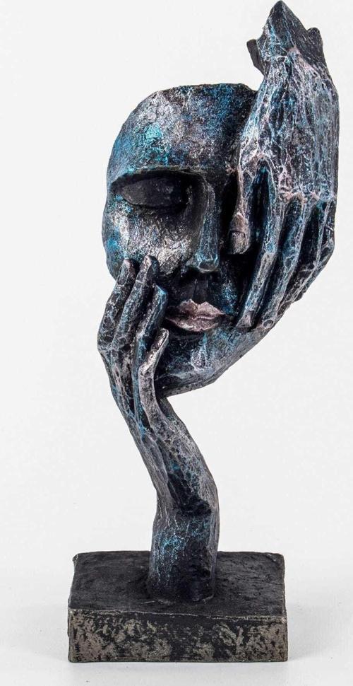 Mavi Görmedim Figürlü Mask Biblo 11 X 7 X 27 Cm