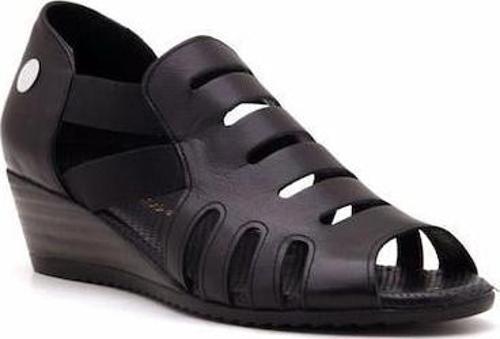 D23YA-630 ÖNÜ AÇIK KAFES DERİ KADIN AYAKKABI