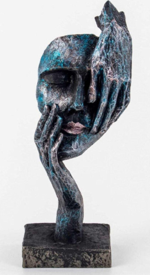 Mavi Görmedim Figürlü Mask Biblo 11 X 7 X 27 Cm