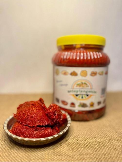 Ev Yapımı Güneş Kurusu Karışık Salça - Organik -(Domates,Acı Biber,Tatlı Biber)- 5 Kg