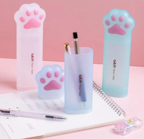 Kedi Patili Kalem Kutusu Renkli Kalemlik Pati Desenli 1 Adet