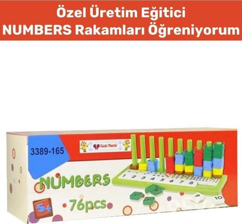 Özel Seri Görsel Zeka Algı Matematik Rakam Sayı Eğitici NUMBERS RAKAMLARI ÖĞRENİYORUM 76 PARÇA