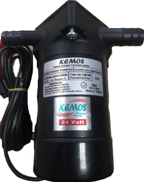 24 Volt Vakumlu Sıvı Aktarım Mazot  Su Süt  Pompası 140 Watt