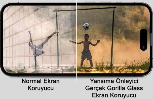 İphone 16 Pro Anti-Reflection Gerçek Gorilla Glass Cam Ekran Koruyucu
