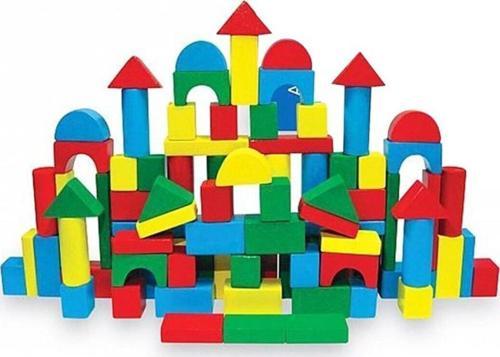 Woodoy 100 Parça Renkli Ahşap Bloklar