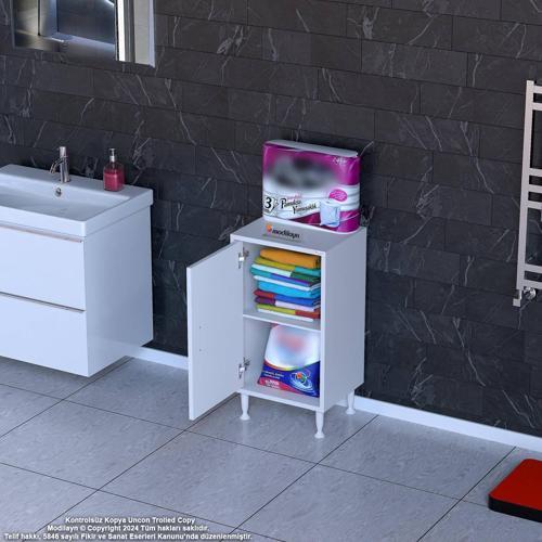 SÖKE Küçük Alanlar İçin Akıllı Çözümler 35x75x32,5 cm’ lik 1 Kapaklı 2 Göz Raf Dolap