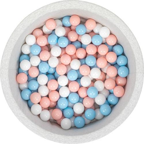 Bubble Pops Açık Gri Sünger Top Havuzu / Mavi, Beyaz, Pembe Toplu