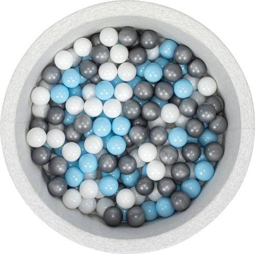 Bubble Pops Açık Gri Sünger Top Havuzu / Mavi, Beyaz, Gri Toplu