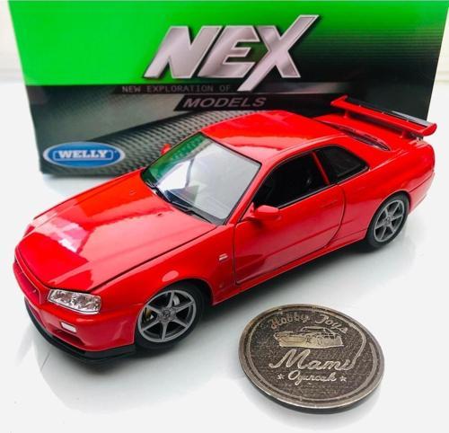 Nissan Skyline Gtr R34 Red 1:24 Ölçek Welly Marka