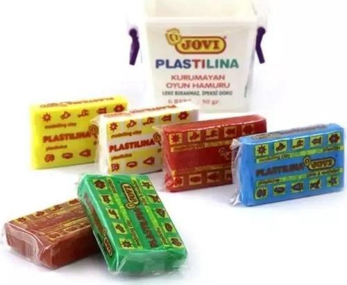 Kurum Oyun Hamuru 6 Renk Saklama Kabı 50 Gram x 6 Renk