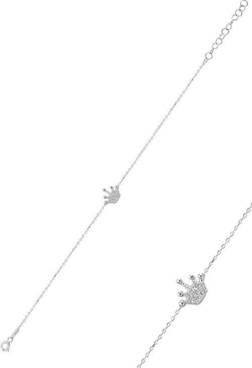 Gümüş rodyumlu taç bileklik