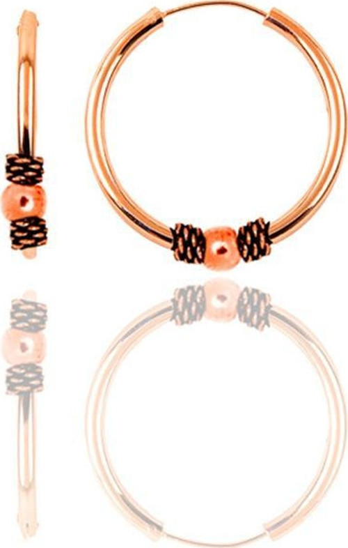 Gümüş rose 14 mm toplu halka küpe