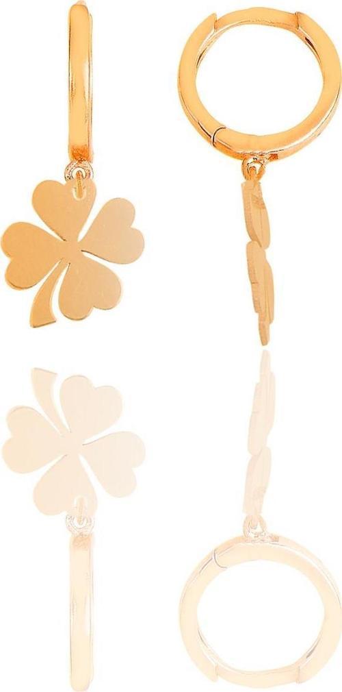 Gümüş rose yonca küpe