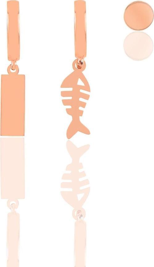 Gümüş rose kombin üçlü küpe seti