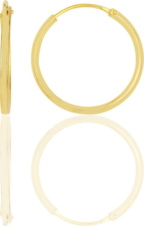 Gümüş altın yaldızlı 18 mm halka küpe