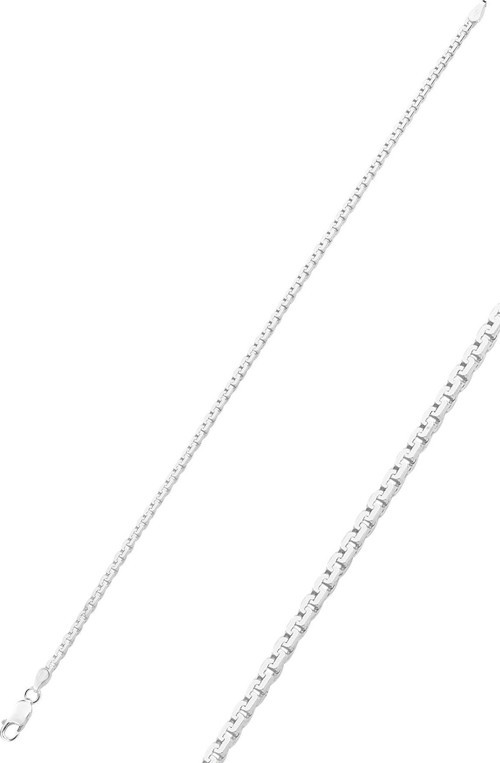Gümüş küp zincirli erkek bileklik 2,3 mm