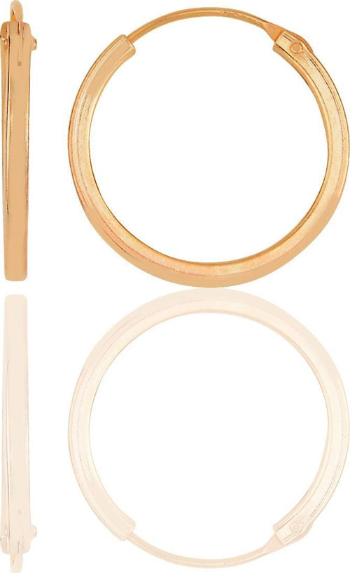 Gümüş rose 20 mm halka küpe