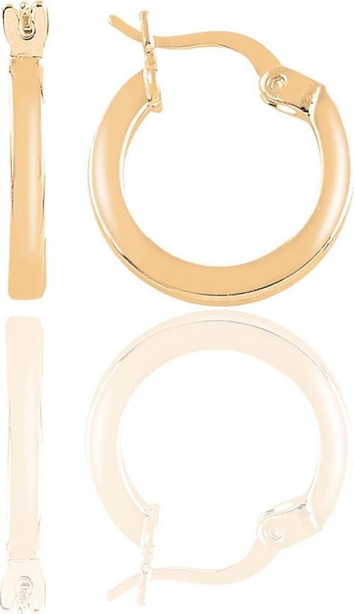 Gümüş rose balta kilit 17 mm halka küpe 