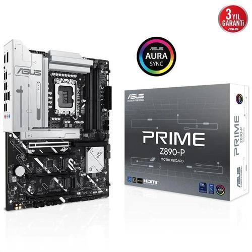 Prıme Z890-p, 7600mhz, 4xddr5 4x M.2, Hdmı, Dp, Type-c, Intel Core Ultra Cpu(seri 2), Lga1851 S