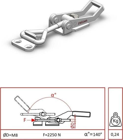 Kaput Kilidi Gerdirme Aparatı 93808 Y Galvaniz