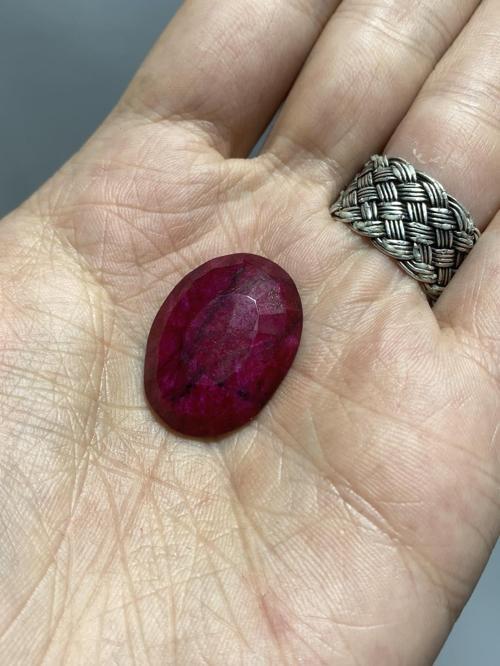 Faset Kesim Doğal Yakut Taşı 41,8 Karat ( Ruby , Rubin Stone)
