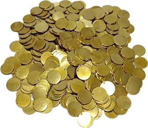 1,8x25mm Yuvarlak Tek Delik Pirinç Payet Pul 2340gr