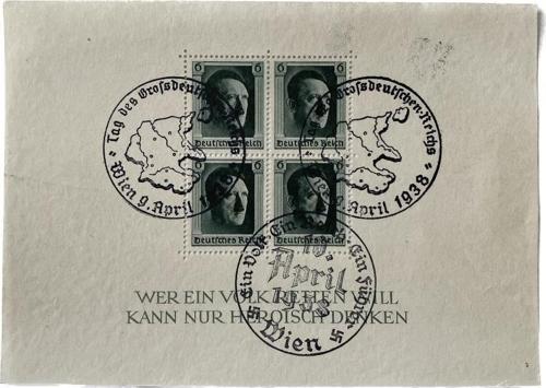 Adolf Hitler 48. Doğum Günü Damgalı Pul Bloğu 008