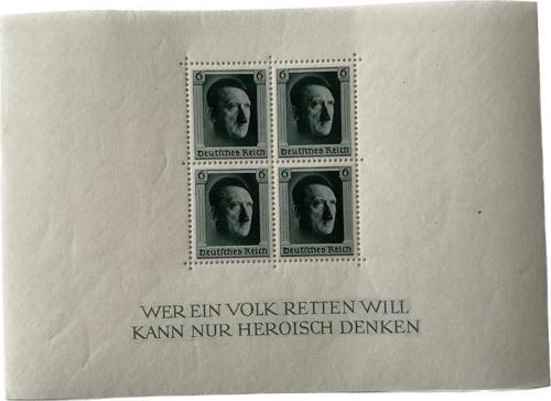 Adolf Hitler 48. Doğum Günü Damgasız Pul Bloğu 016