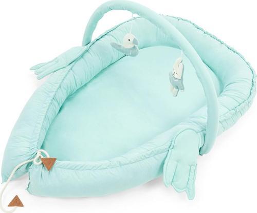 Melek Kanatlı Anne Yanı Bebek Yatağı Babynest-Mint ,İlk Yatağım, Oyuncak Barlı Bebek Yuvası
