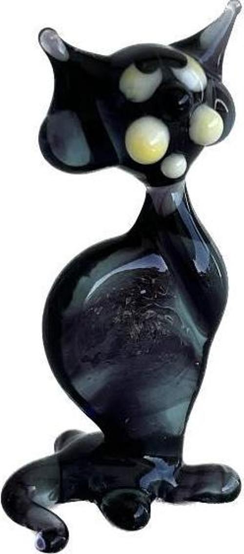 El Yapımı Murano Cam Kedi Biblo A48-03