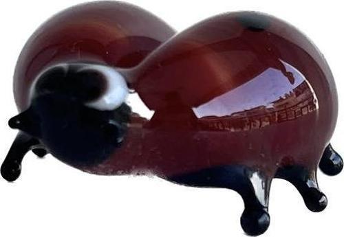 El Yapımı Murano Cam Uğur Böceği Biblo A36-02