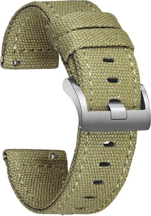 Crafted Kanvas Saat Kordonu Haki 22mm
