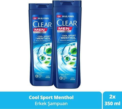 Men Kepeğe Karşı Etkili Şampuan Cool Sport Menthol Ferahlatıcı Mentol Etkisi 350 Ml X2 Adet